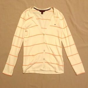 Tommy Hilfiger Medium Cream And Peach Cardigan
